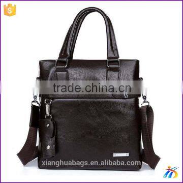 Hot leather handbags for business man attched key holder from china suppliers