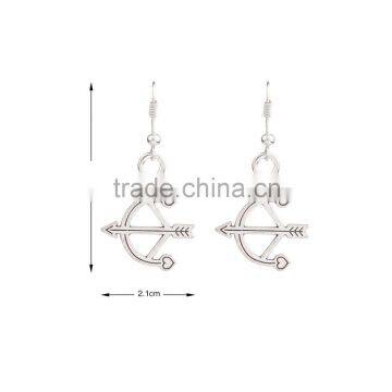 Statement Earrings Sliver Plated Drop Anchor Shaped Vintage Earring for Women