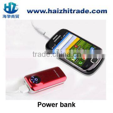 Best quality led torch light mobile power bank 5200mah 5600mah portable charger