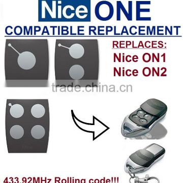 For Nice ON1,ON2,ON4 replacement remote control 433,92MHZ Rolling code