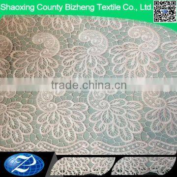 bridal wedding white lace fabric guipure african cord lace