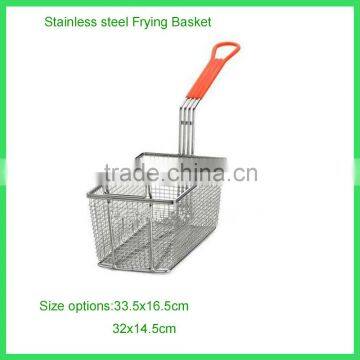 Stainless Steel Mesh Deep Frying Basket 33.5x16.5cm