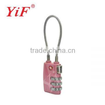 YiF 3 Dials Travel Luggage cable TSA Lock TSA719