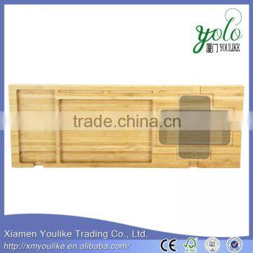 Natural Bamboo Tidy IPhone Organiser Saving Keyboard Top Desk photo-2