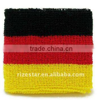 customized flag cotton terry wristband