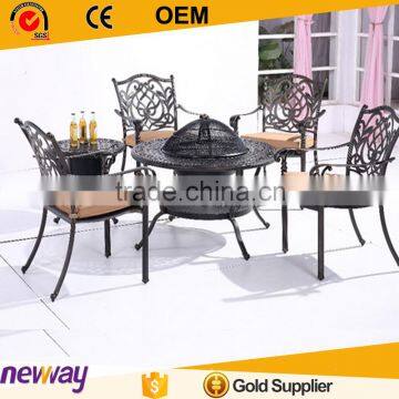 Unique Style Outdoor Cast Aluminum Furniture Skid Resistant Camping Kitchen With Windshiled