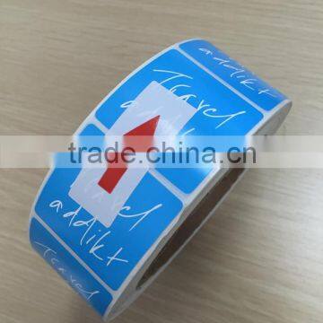 coated paper square shape sticker label rol printing