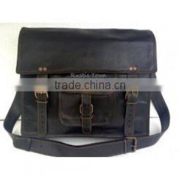 Handmade Satchel Black 15 inch