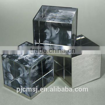 wholesale crystal cube photo frame for gifts or decorations