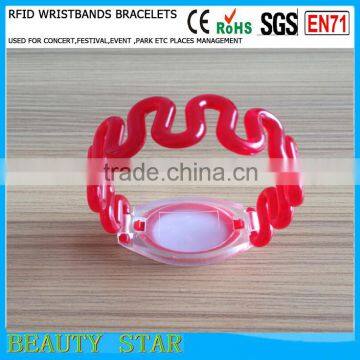 Hot Selling RFID Plastic Wristbands Flexiable Size for Amusement Park photo-3