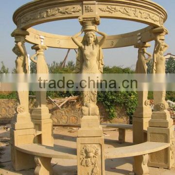 China competitive price natural stone angle wings pavilion design for landscape