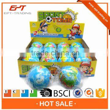 Earth design imprint 4 inch pu foam ball for sale