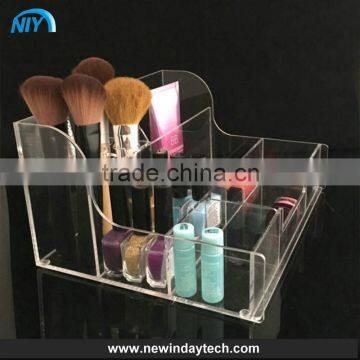 pecial storage drawer box for cosmetic, high quality handmade black acrylic makeup organizer OEM