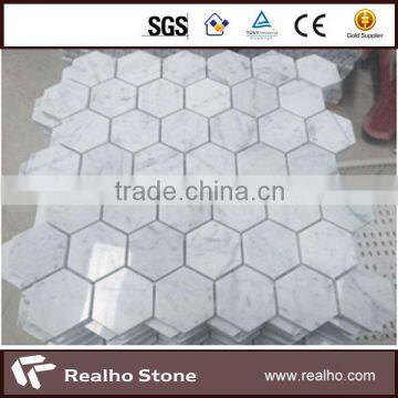 Hot Sale Hexagon Oriental White Marble Mosaic Tile