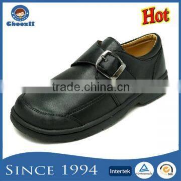 China Wholesale Supplier Boys Kids Black Uniform School Shoes with Buckle