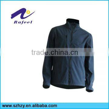 plain black windproof softshell jacket