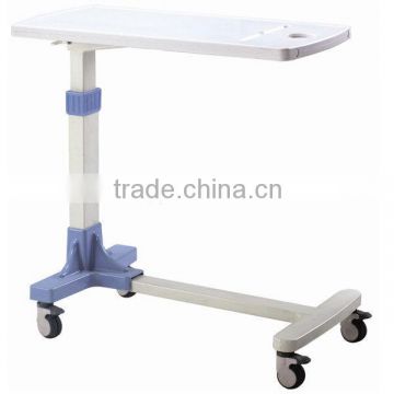 2016 F-33 ABS hospital movable over bed table, hospital bed dining table, adjustable hospital over bed table