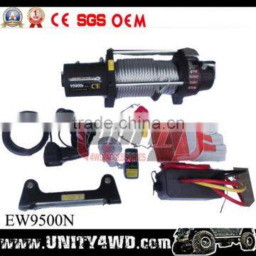 Unity Hot Customization Size hot sale 9500lbs 4x4 electric winch 12V or 24V for car