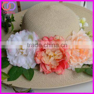 Silk Peony Head Flowers Wholesale for Hat Decoration photo-4