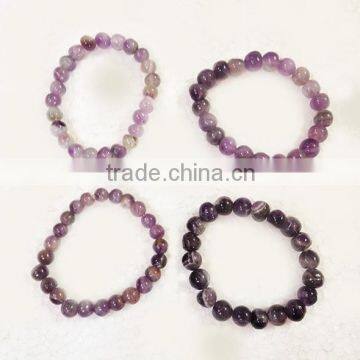 Amethyst Beads Elastic Bracelet | natural stone bracelet Wholesale