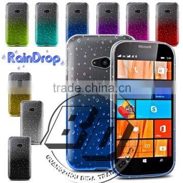 Best Quality Raindrops Transparent Clear Gradient PC Hard Phone Case For Microsoft Nokia Lumia 540 lowest price