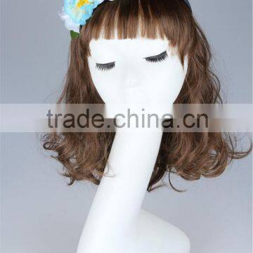Top sale wedding fabric flower garland headwear silk flower head jewelry