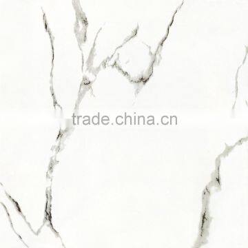 CARARA WHITE FULL POLISHED GLAZED FLOORING TILES FROM FOSHAN MANUFACTURER