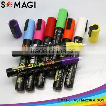 8 vivid colors rain resistant marker with custom logo