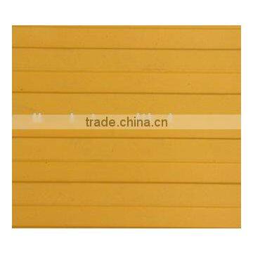 Yellow Ribbed Rubber Mat
