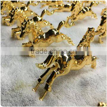 die casting plating gold horse metal craft for kids hardware OEM