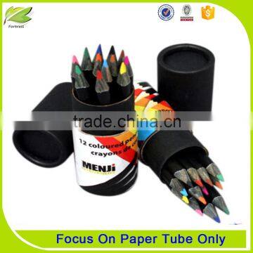 Recyclable colorful round cardboard pencil/pen box