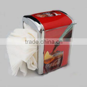 Wholesale plating fram napkin dispenser with menu holder