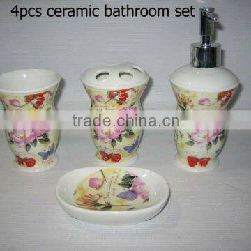 4Pcs Ceramic bathroom accessories set