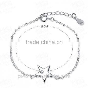 2016 S925 sterling silver bracelet with star charm