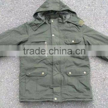 Factory Direct Supply of Outdoor Leisure Suit Overalls for Foreign Men Green Cotton-padded Jacket