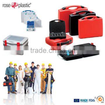 Plastic handheld carrying portable box with handle RCEL