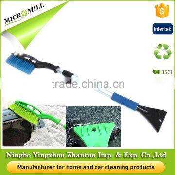 Aluminium pole extended snow brush, auto telescopic snow brush scraper, pp heavy duty snow brush