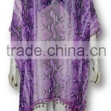 Printed Poly Chiffon Beach Wear