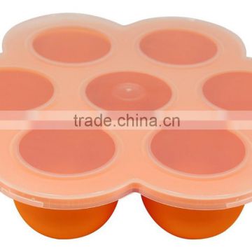 NEW BPA free FDA food grade non stick 7 cups silicon baby food freezer tray