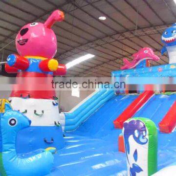 Children indoor castle themed inflatable super slide, inflatable games