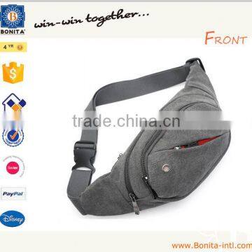 Hottest men leisured waist bag with headphone hole