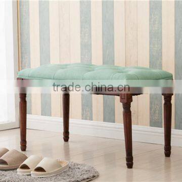 High Quality Antique White Bench Seat Ottoman photo-2