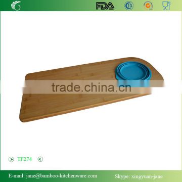 XingYuan Bamboo and Silicone Colander Cutting Board