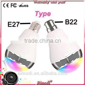 2015 New Fashion Smart LED Bulbs Speakers Smart Colorful LED Bluetooth Speaker Smart Bulb