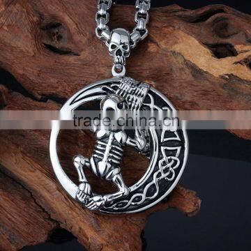 Personalized design skull jewelry wholesale arrowhead pendant