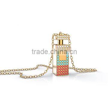 MUB 2016 Top Sell Beautiful Set Auger Perfume Bottle Pendant Keepsake Necklace photo-2