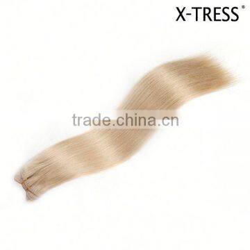 20inch platinum blond 60color 100g european hair silk straight Hot Selling From chinese factories hair weft extension