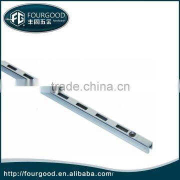 Retail store metal wall single slotted strut channel