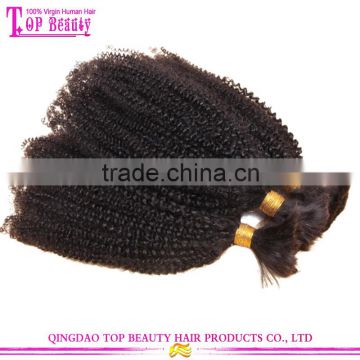 Cheap Afro Kinky Curly Bulk Human Hair Unwefted For Braiding Virgin Hair Bulk