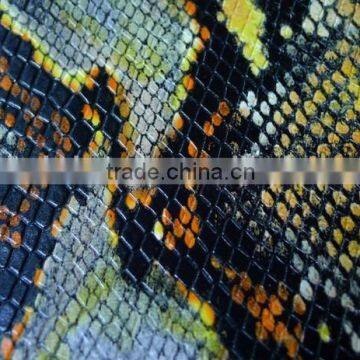 PVC Synthetic Leather With Embossed Snake Grains for Bags photo-3
